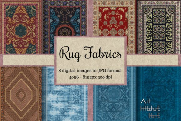 Download 8 Rug Fabric Textures, Traditional Rugs - Traditional Collection